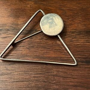 Handcrafted sterling silver art deco brooch – vintage! Gently loved!  ❤️